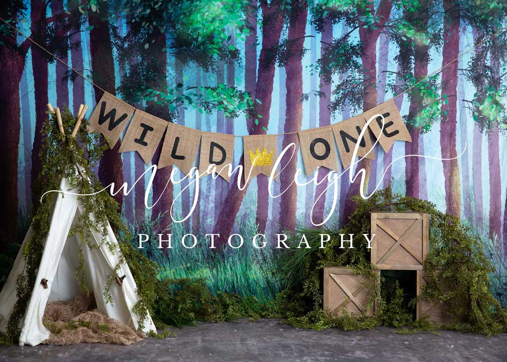 Kate Summer Forest Backdrop Wild One Designed by Megan Leigh Photography -UK
