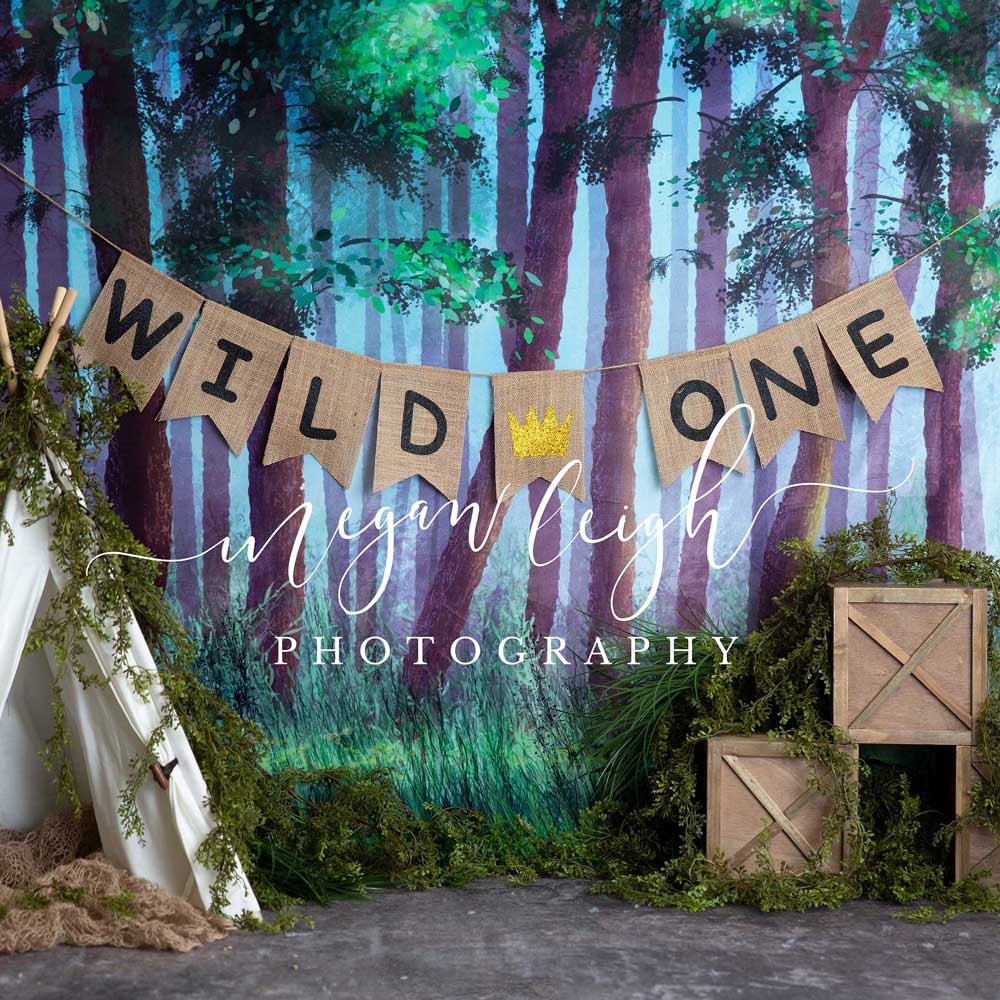 Kate Summer Forest Backdrop Wild One Designed by Megan Leigh Photography -UK