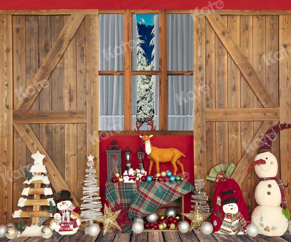Kate Christmas Gifts Wood Barn Door Backdrop Designed by Emetselch -UK