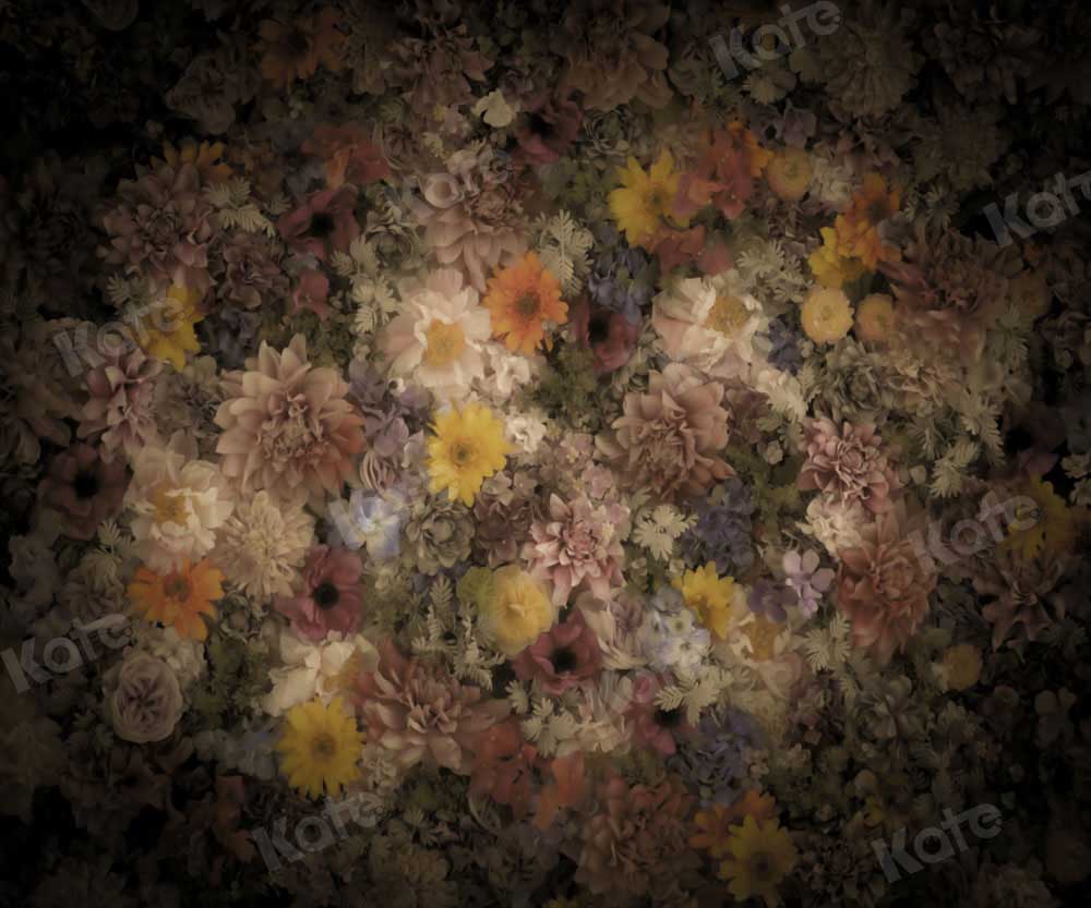 Kate Fine Art Brown Flower Backdrop Designed by Chain Photography -UK