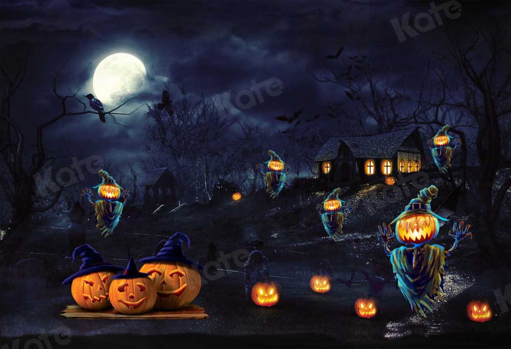 Kate Halloween Night Moon Backdrop Designed by Chain Photography -UK