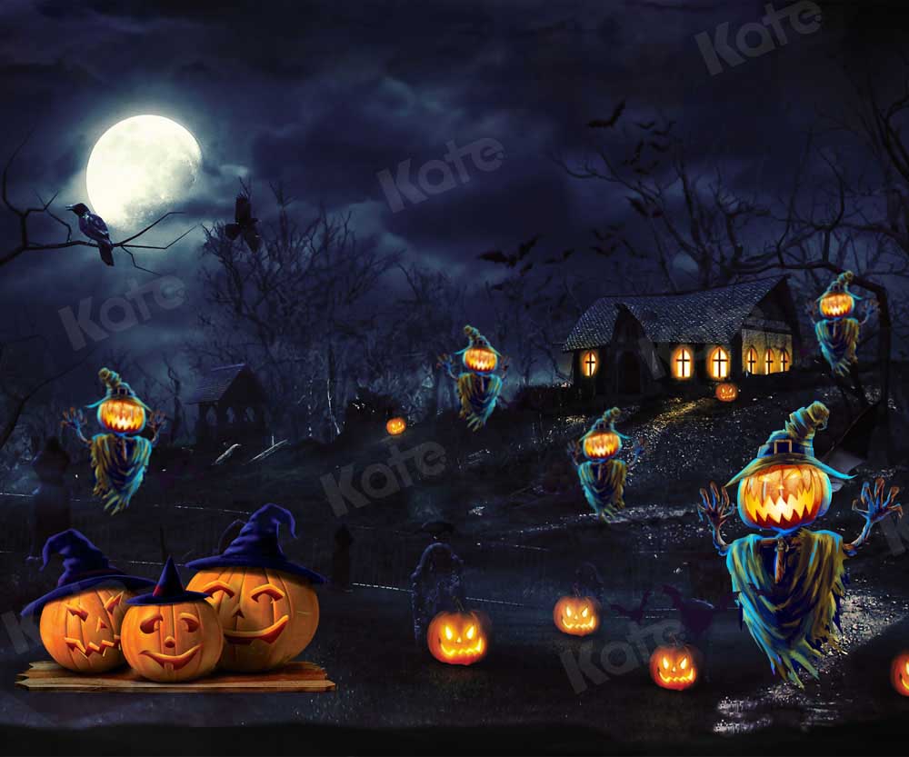 Kate Halloween Night Moon Backdrop Designed by Chain Photography -UK