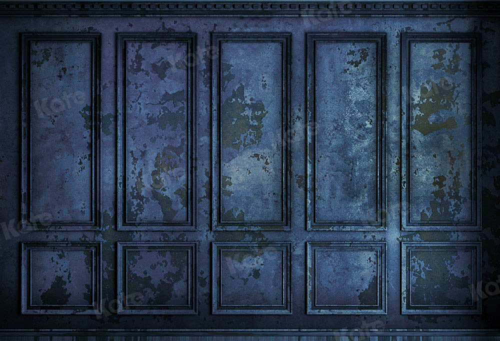 Kate Retro Wall Old Blue Backdrop Designed by Chain Photography -UK