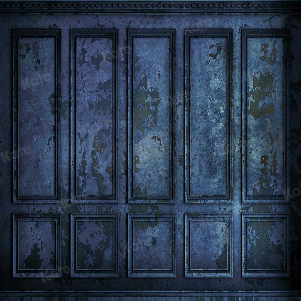 Kate Retro Wall Old Blue Backdrop Designed by Chain Photography -UK