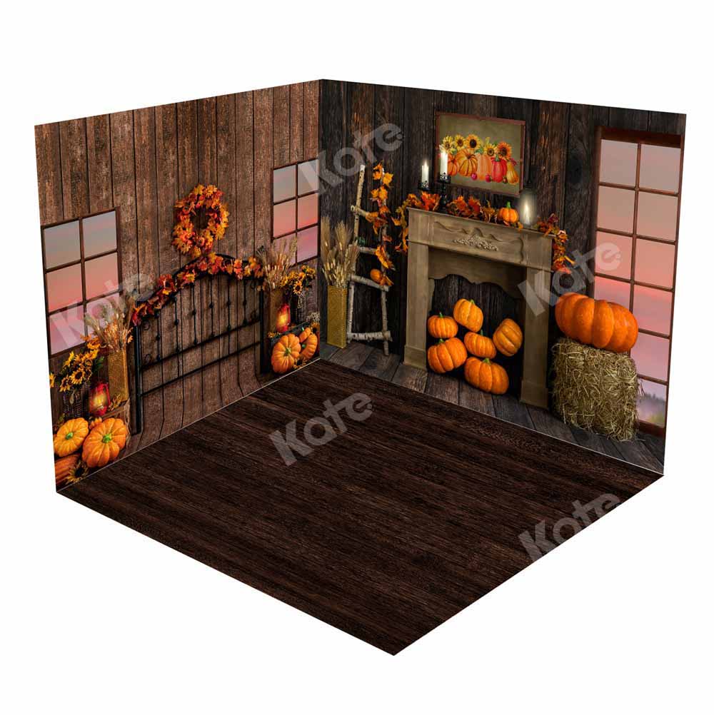 Kate Autumn Pumpkin Boho Board Room Set for photography
