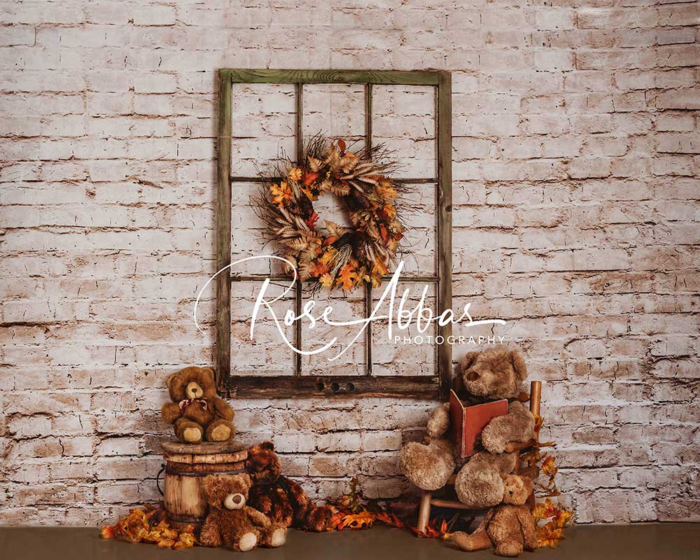 Kate Autumn Window With Bears Backdrop Designed By Rose Abbas -UK