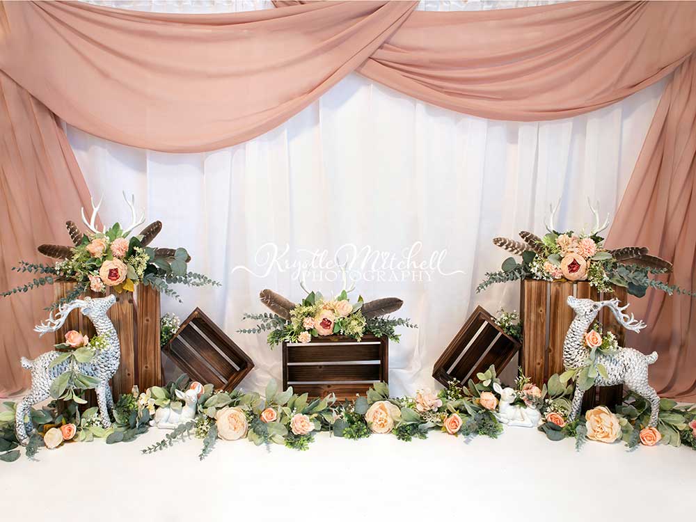 Kate Little Deer Cake Smash Backdrop Designed By Krystle Mitchell Photography -UK