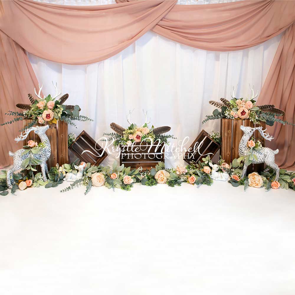 Kate Little Deer Cake Smash Backdrop Designed By Krystle Mitchell Photography -UK