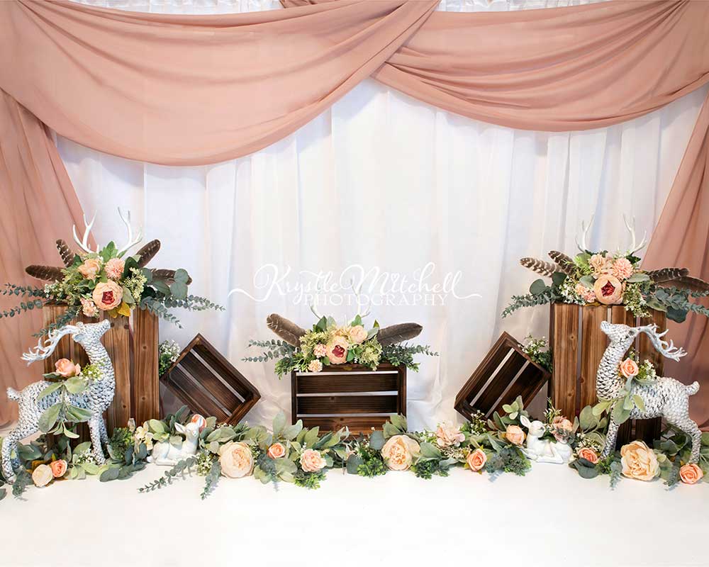 Kate Little Deer Cake Smash Backdrop Designed By Krystle Mitchell Photography -UK