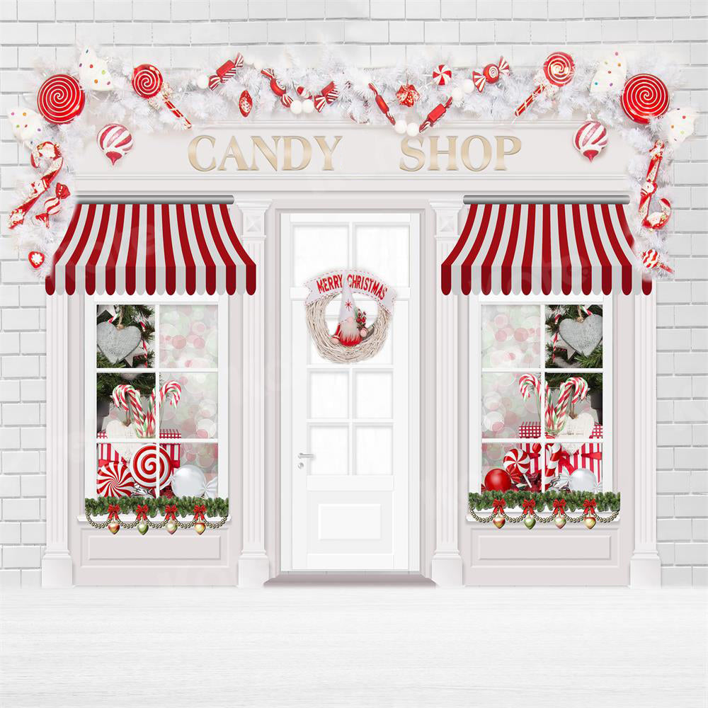 Kate Christmas Candy Shop Children Backdrop for Photography -UK