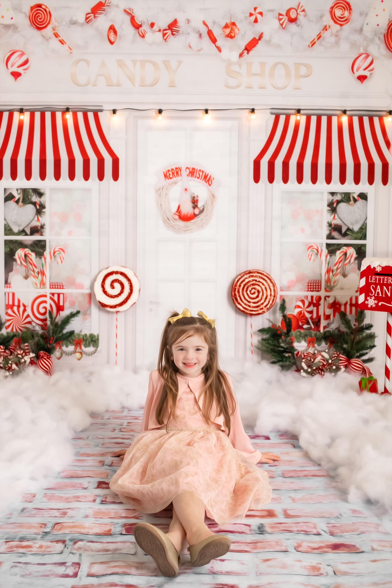 Kate Christmas Candy Shop Children Backdrop for Photography -UK