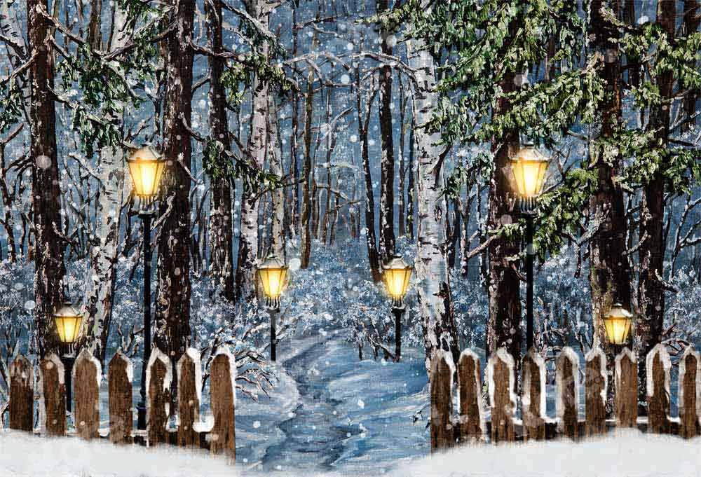 Kate Winter Christmas Snowy Backdrop Designed by Chain Photography -UK
