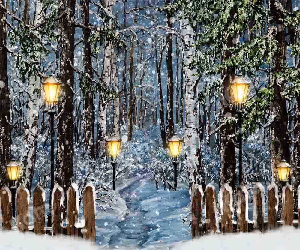 Kate Winter Christmas Snowy Backdrop Designed by Chain Photography -UK