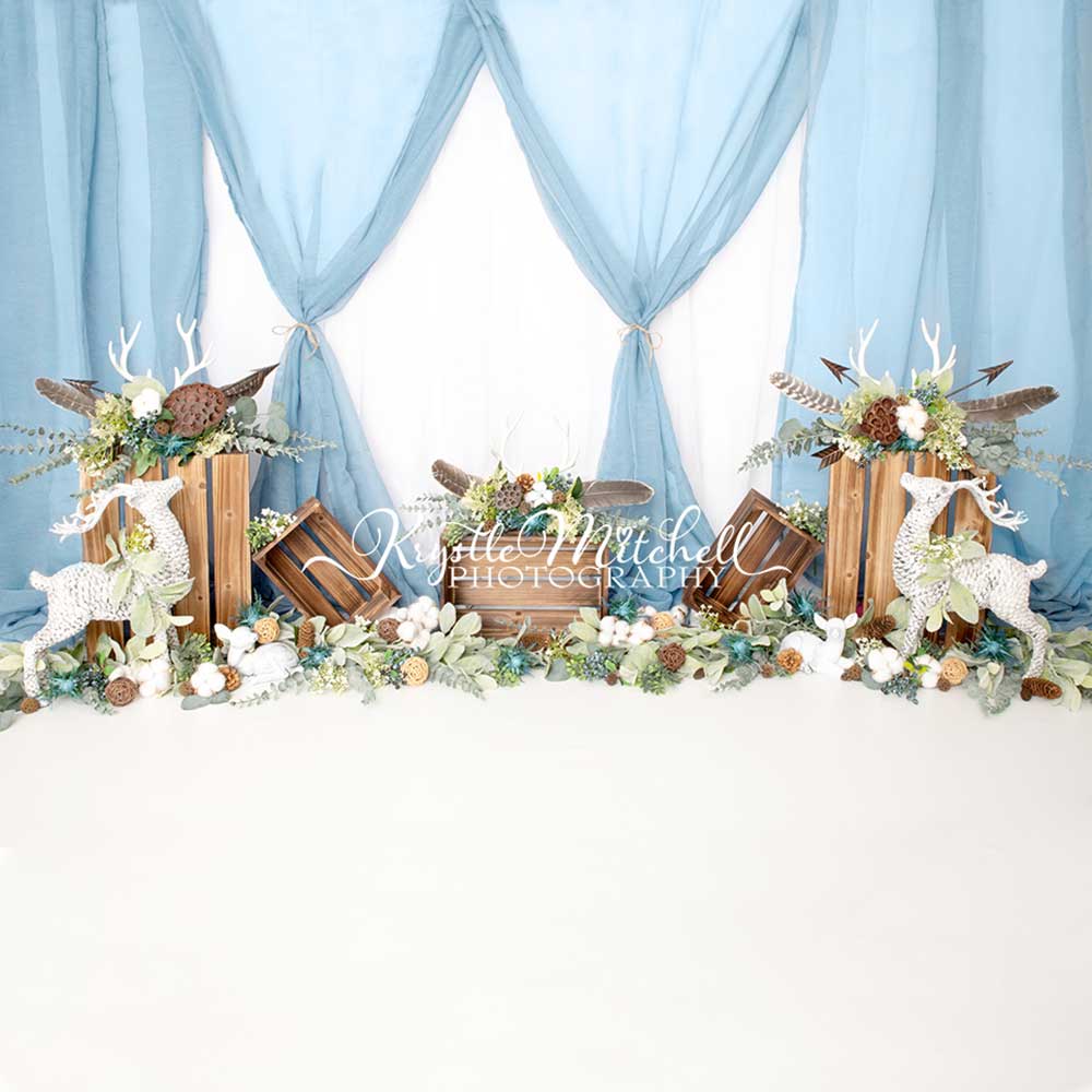 Kate Blue Cake Smash/Wedding Backdrop Designed By Krystle Mitchell Photography -UK
