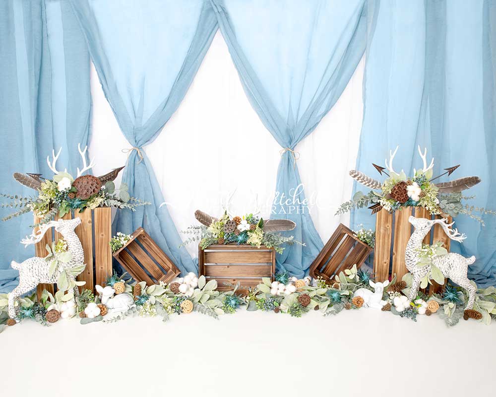 Kate Blue Cake Smash/Wedding Backdrop Designed By Krystle Mitchell Photography -UK