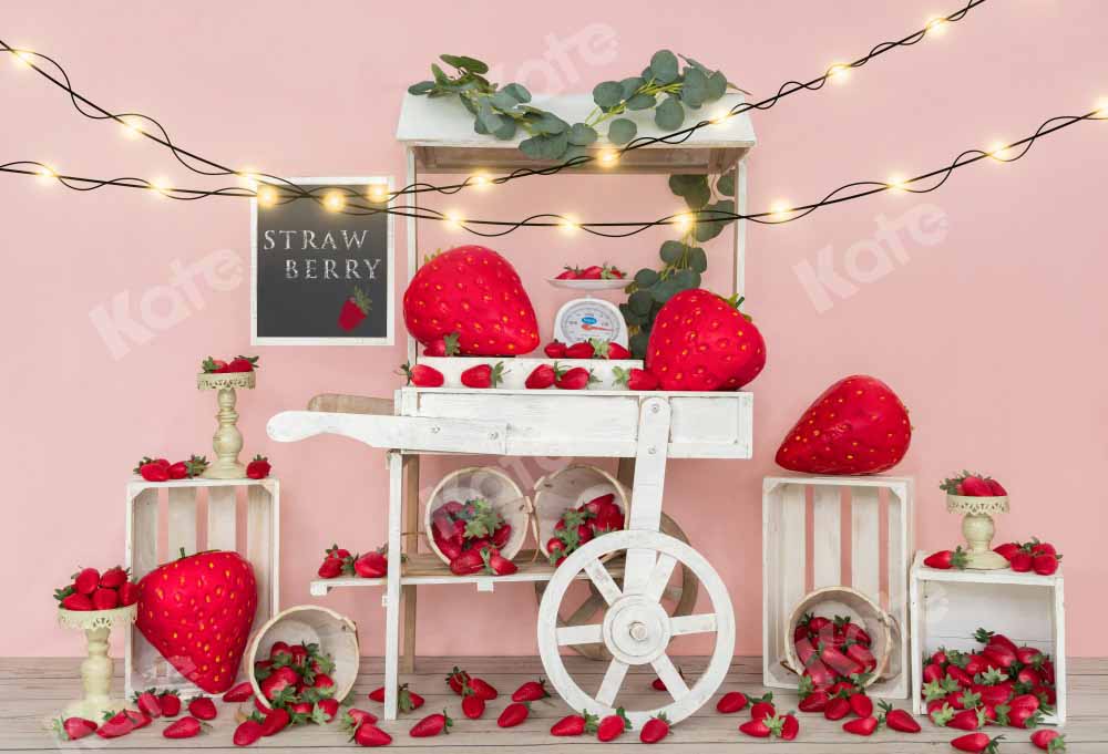 Kate Strawberry Cake Smash Backdrop Designed by Emetselch -UK