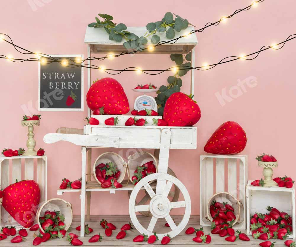 Kate Strawberry Cake Smash Backdrop Designed by Emetselch -UK
