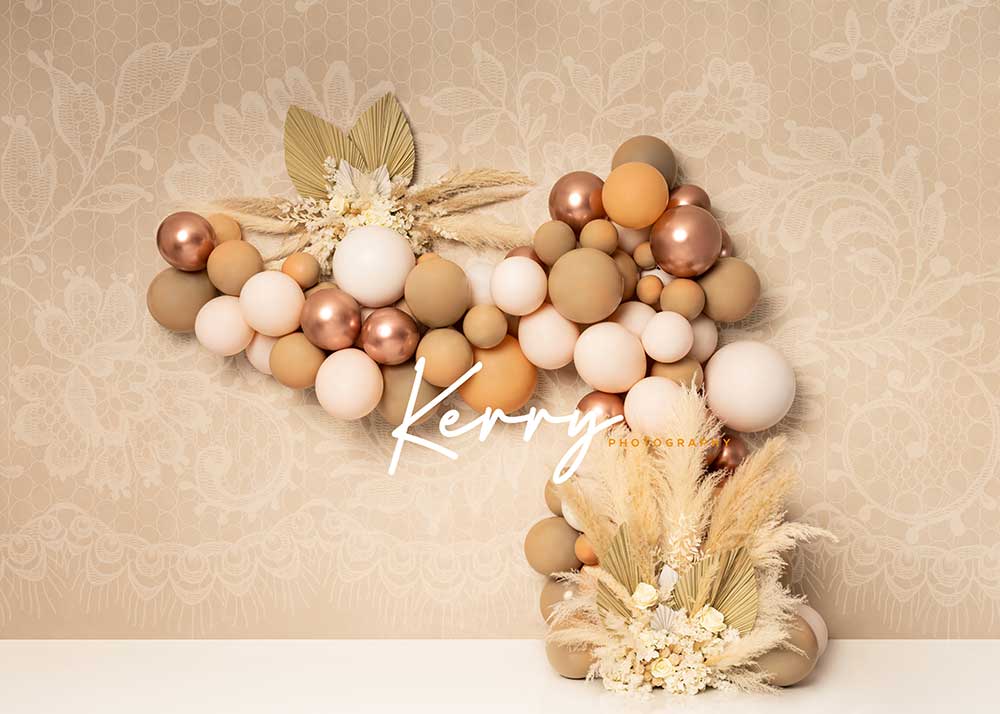 Kate Floral Boho Balloon Backdrop Designed by Kerry Anderson -UK
