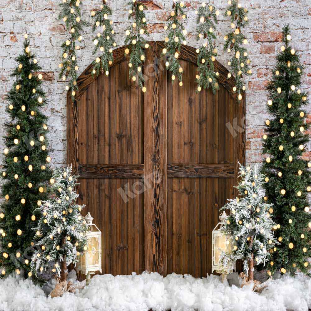Kate Christmas Wooden Barn Door Backdrop Designed by Emetselch -UK