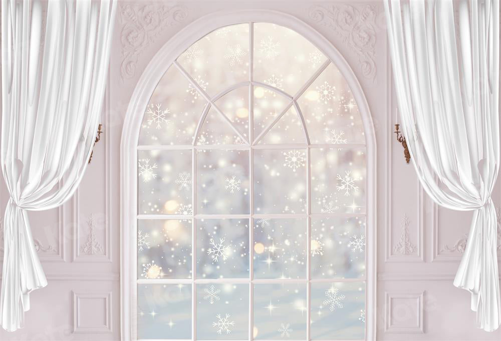 Kate Winter Window Pink Wall Backdrop for Photography -UK