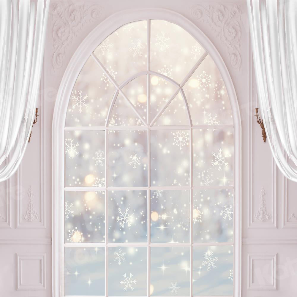 Kate Winter Window Pink Wall Backdrop for Photography -UK