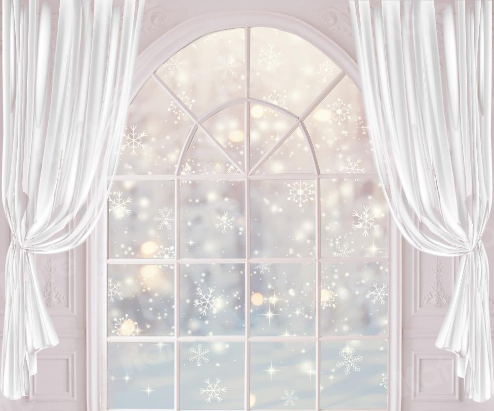 Kate Winter Window Pink Wall Backdrop for Photography -UK