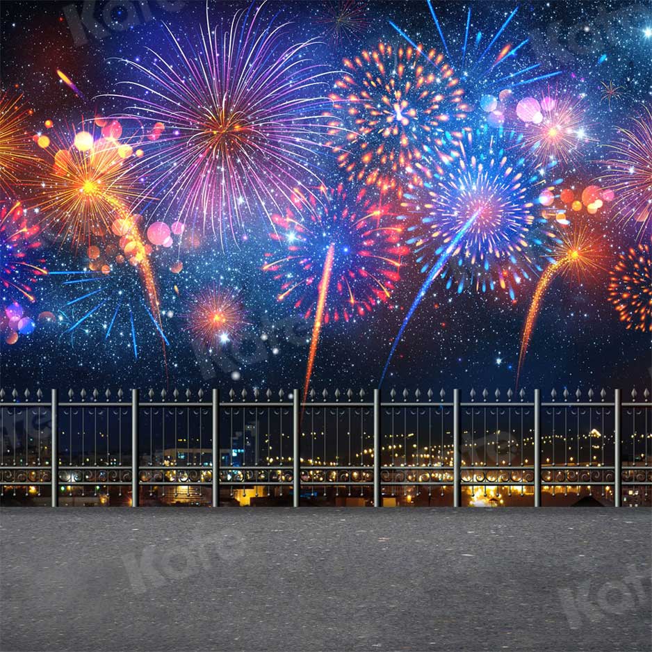 Kate Winter Fireworks New Year Backdrop for Photography -UK