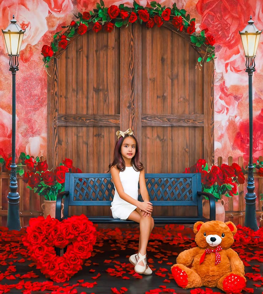 Kate Valentine's Day Rose Garden Backdrop Designed by Emetselch -UK