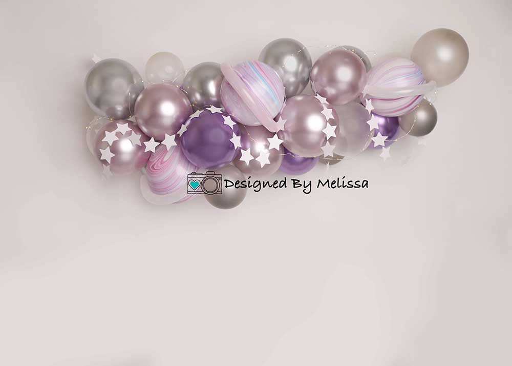 Kate Metallic Balloon Garland Space Backdrop Designed by Melissa King -UK