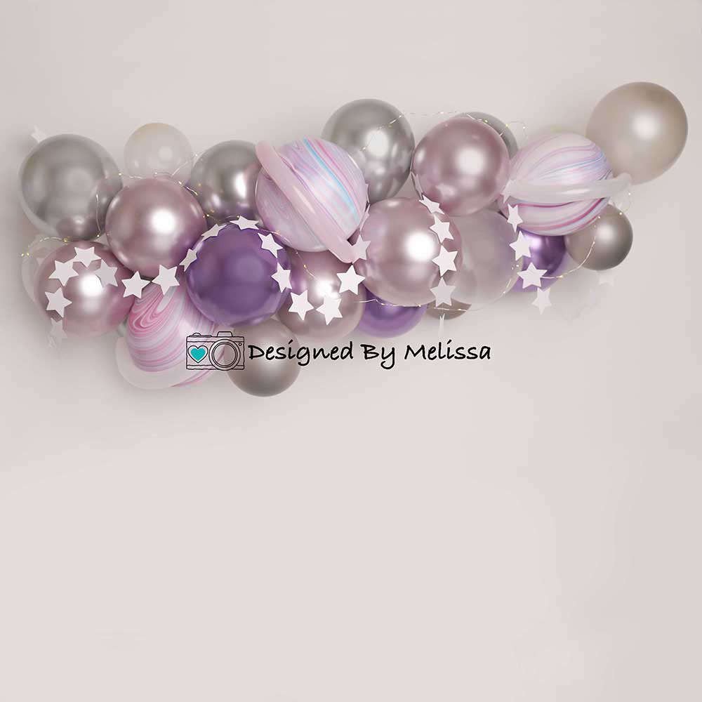 Kate Metallic Balloon Garland Space Backdrop Designed by Melissa King -UK