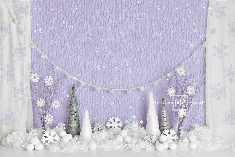 Kate Purple Winter Wonderland Backdrop Designed by Mandy Ringe Photography -UK