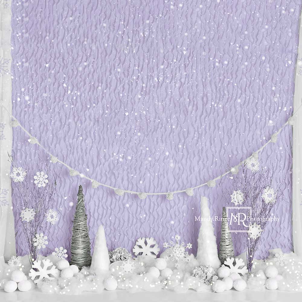 Kate Purple Winter Wonderland Backdrop Designed by Mandy Ringe Photography -UK