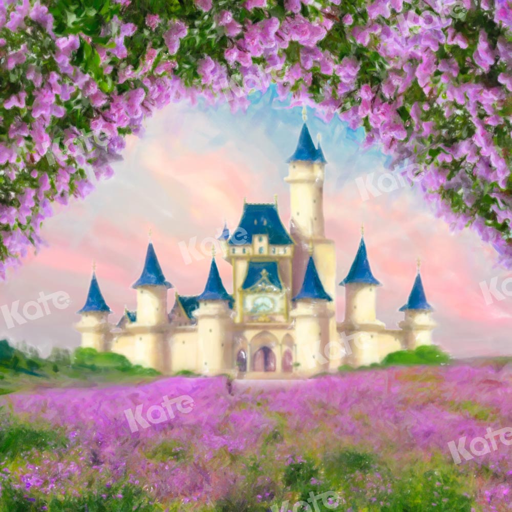 Kate Garden Castle Spring Flowers Backdrop Designed by GQ -UK