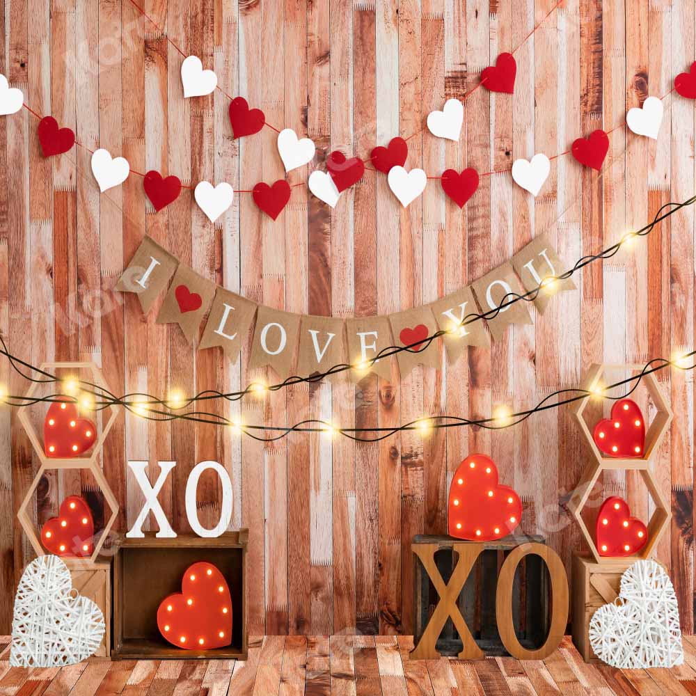 Kate Valentine's day Backdrop Light Love Heart Designed by Emetselch -UK