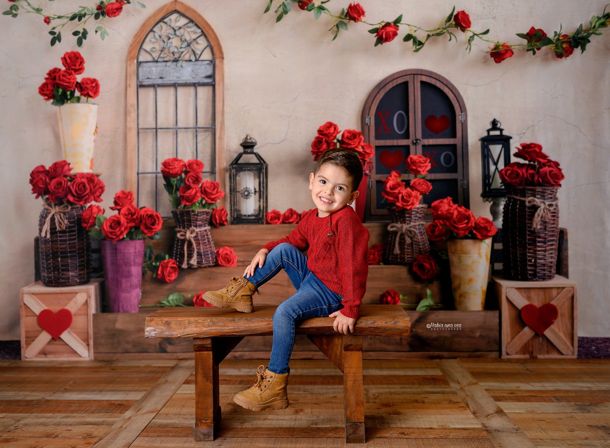 Kate Romantic Valentine's Day Rose Backdrop Designed by Emetselch -UK