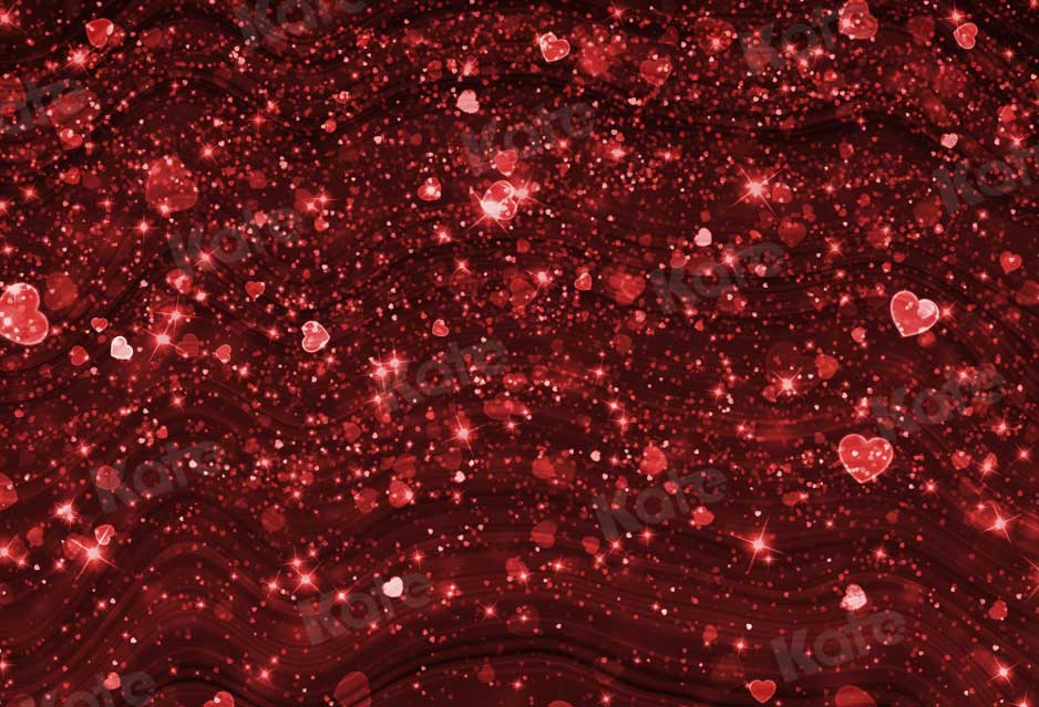 Kate Red Valentine's Day Love Shining Backdrop for Photography -UK