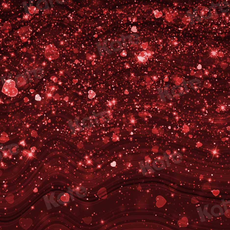 Kate Red Valentine's Day Love Shining Backdrop for Photography -UK