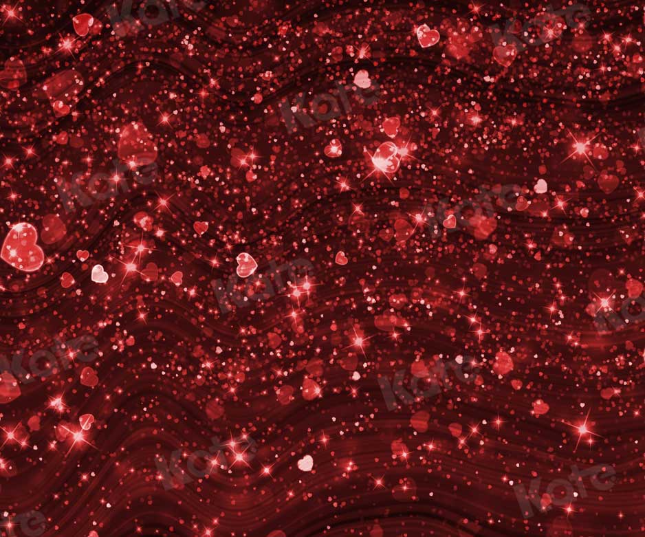 Kate Red Valentine's Day Love Shining Backdrop for Photography -UK