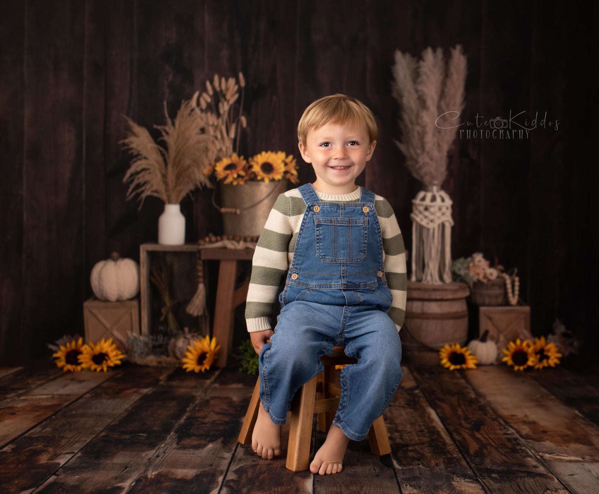 Kate Boho Autumn Sunflowers Backdrop Designed by Mandy Ringe Photography -UK