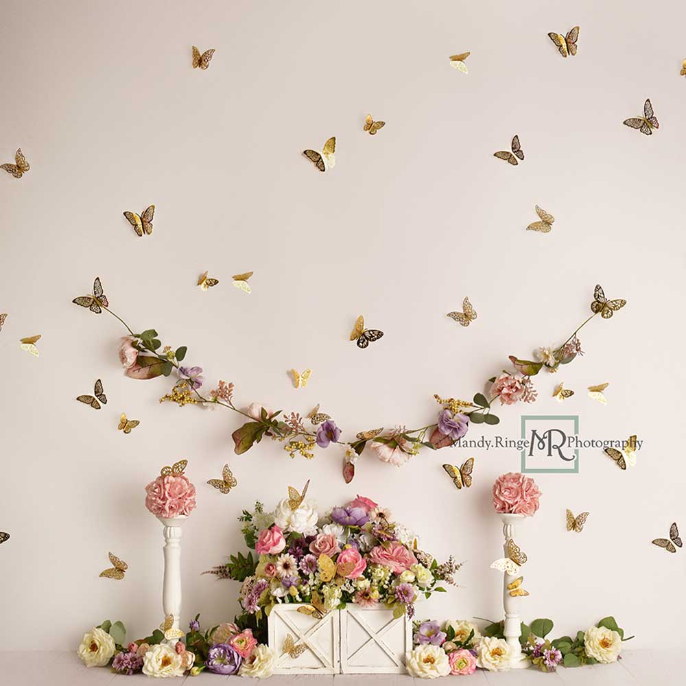 Kate Butterfly Garden Spring Backdrop Designed by Mandy Ringe Photography -UK
