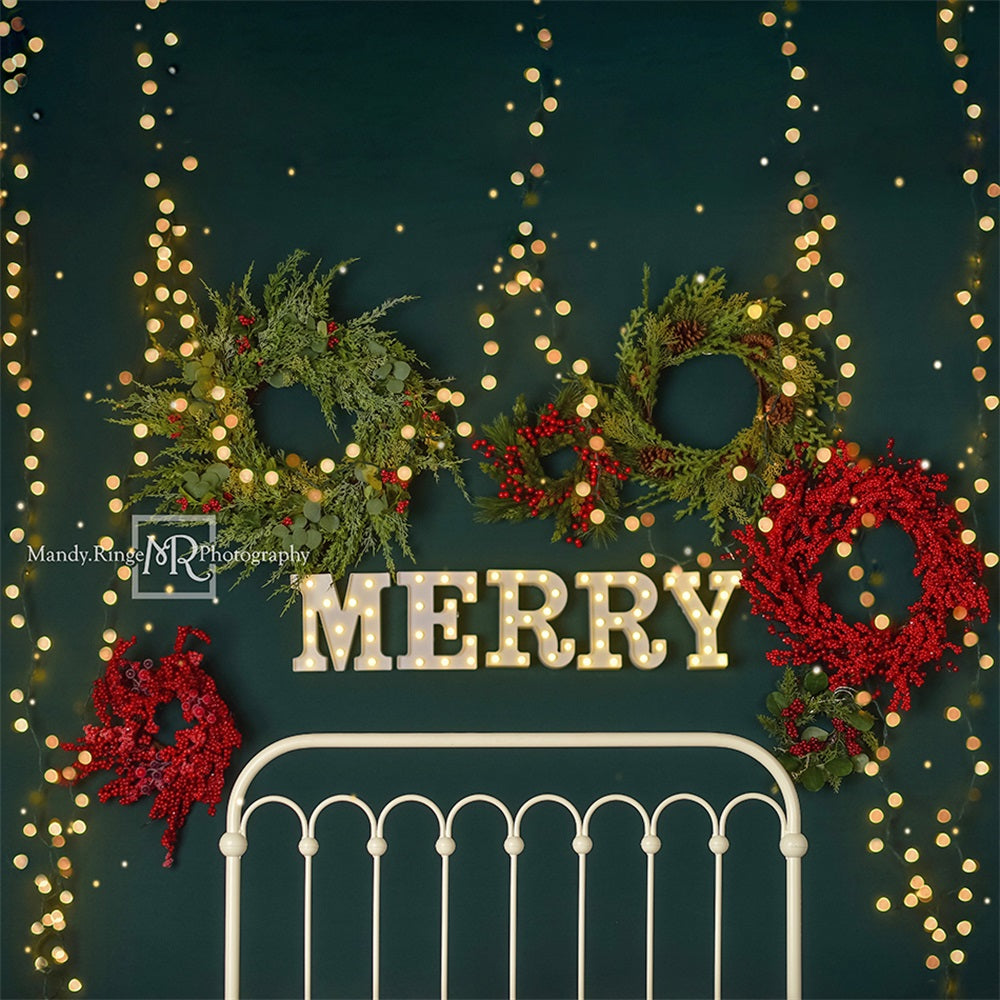 Kate Merry Christmas Sparkle Headboard Backdrop Designed By Mandy Ringe Photography -UK