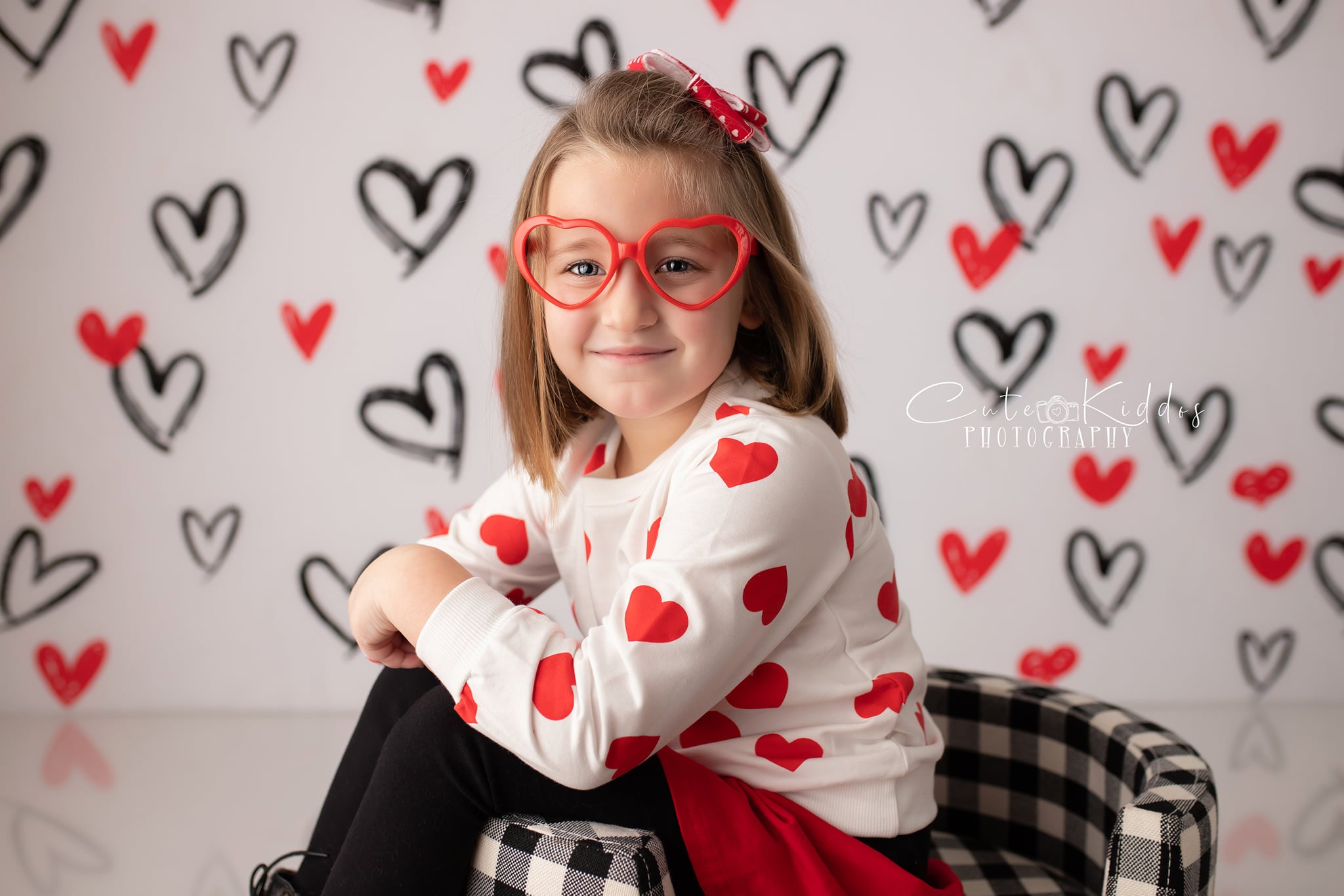 Kate Valentine's Day Red Hearts Backdrop for Photography -UK