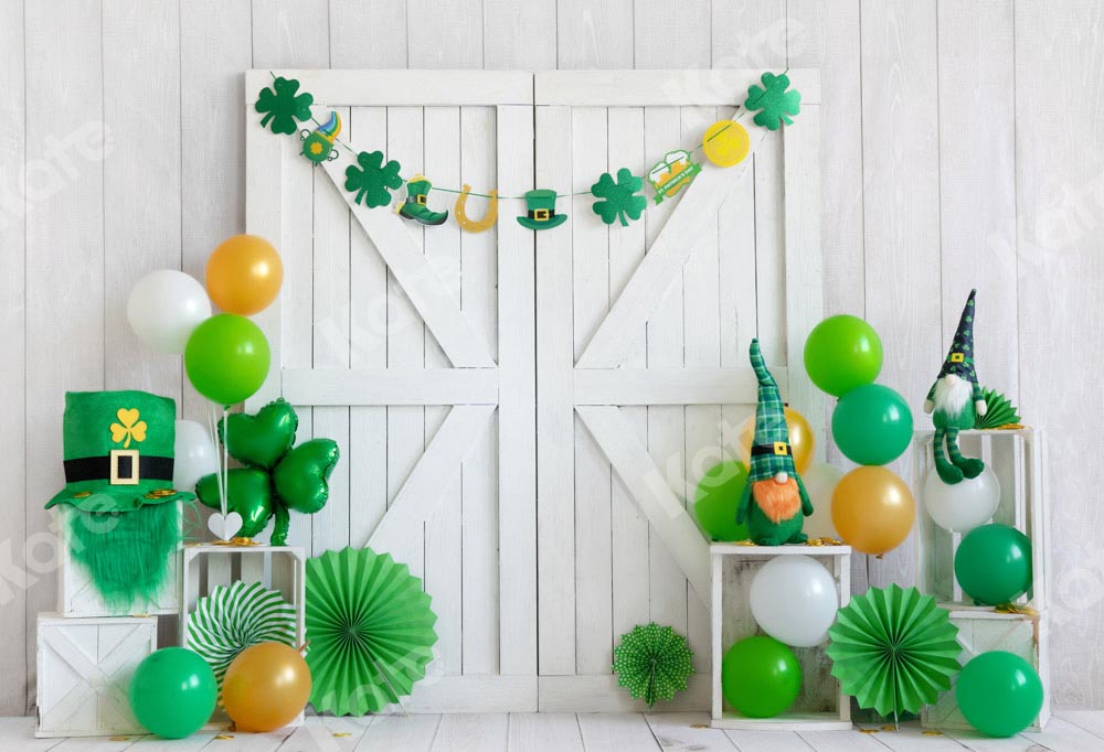 Kate Lucky St. Patrick's Day Green Backdrop Designed by Emetselch