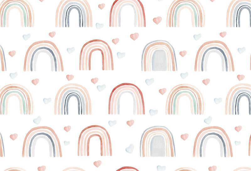 Kate Valentine/Girly Rainbow Heart Backdrop for Photography -UK