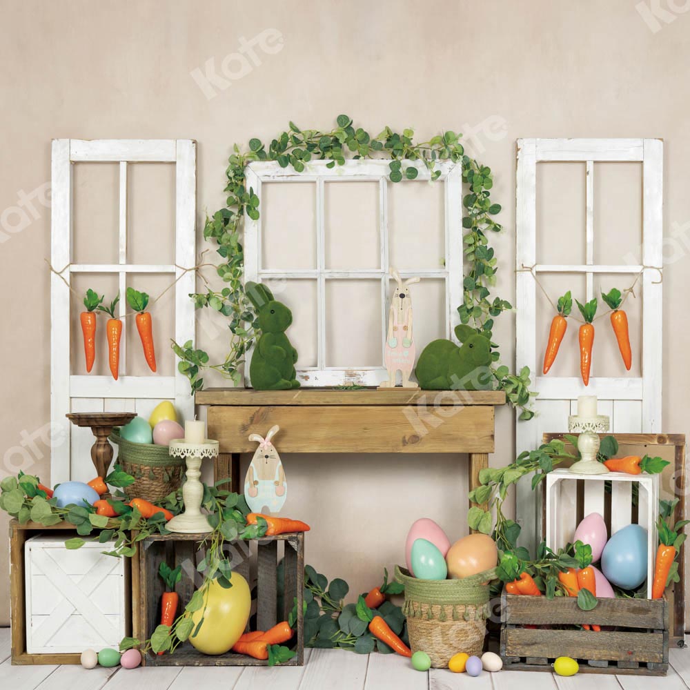 Kate Easter/Spring Bunny Carrot Eggs Backdrop Designed by Emetselch -UK