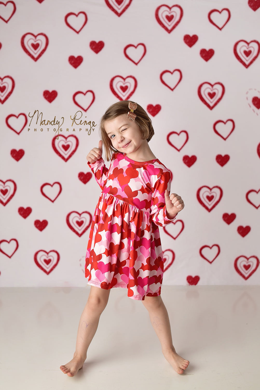 Kate Valentine's Heart Red Doodles Backdrop Designed by Mandy Ringe Photography -UK
