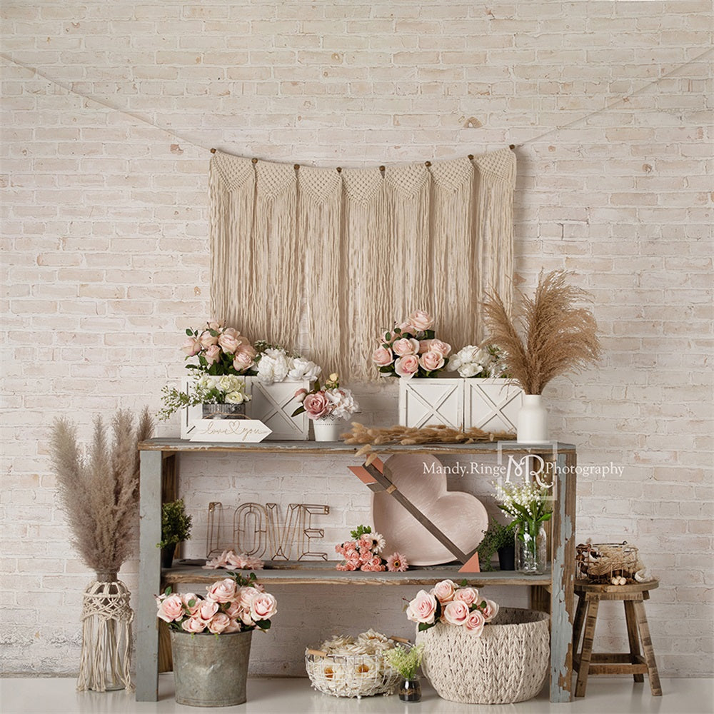 Kate Boho Valentine's Day/Spring Backdrop Designed by Mandy Ringe Photography -UK
