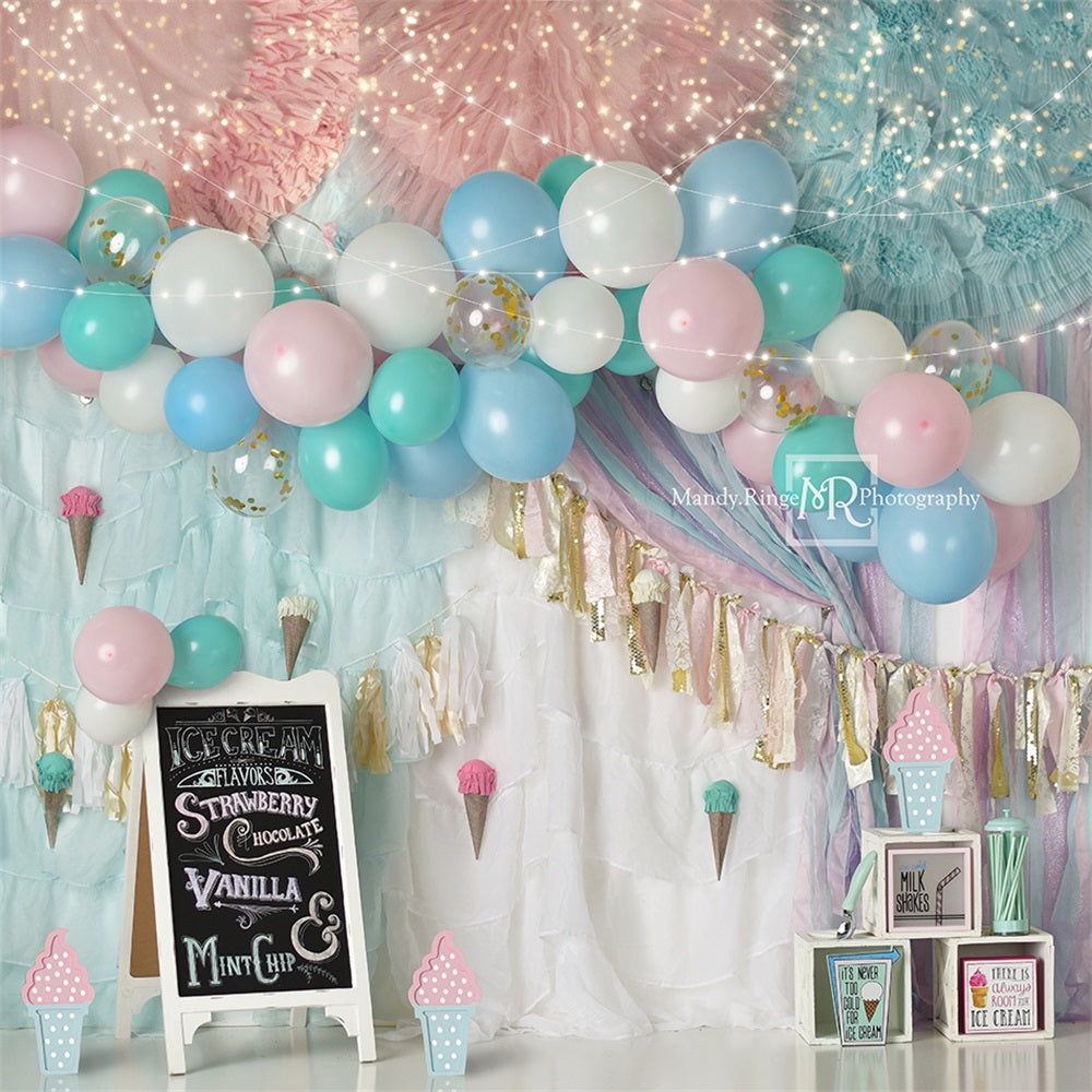 Kate Summer Ice Cream Party Backdrop Designed by Mandy Ringe Photography -UK