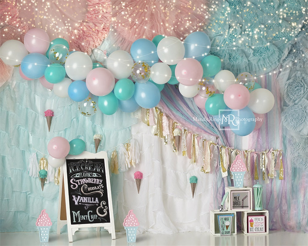 Kate Summer Ice Cream Party Backdrop Designed by Mandy Ringe Photography -UK