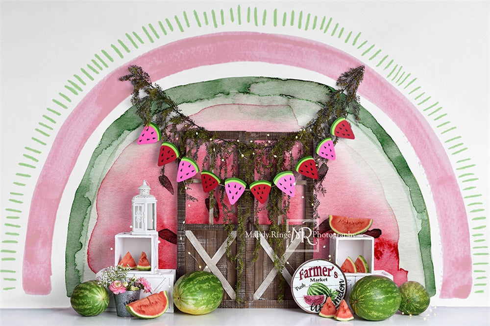 Kate Summer Watermelon Backdrop Designed by Mandy Ringe Photography -UK